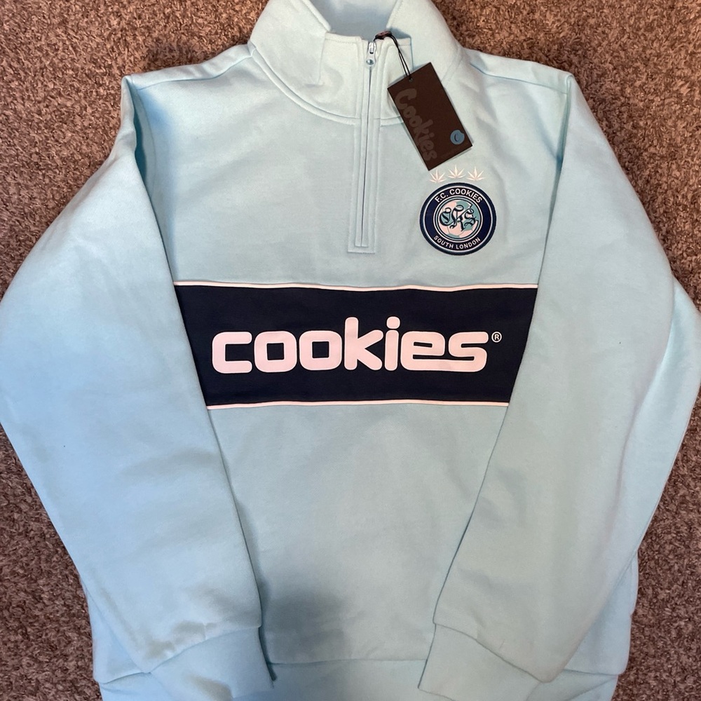 Cookies Hooliganism Quarter Zip Fleece With Contrast Chest Panel